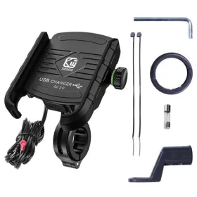4Ride Mobile phone holder Quick Charge 3.0 R9-metal