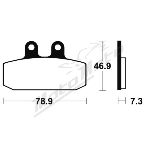TECNIUM Street Organic Brake pads Moto Guzzi / Aprilia / Derbi / Gilera / Honda 125/850 85-25