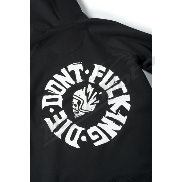 PANDO MOTO MAX DON’T DIE BLACK Oversized Biker Hoodie Unisex