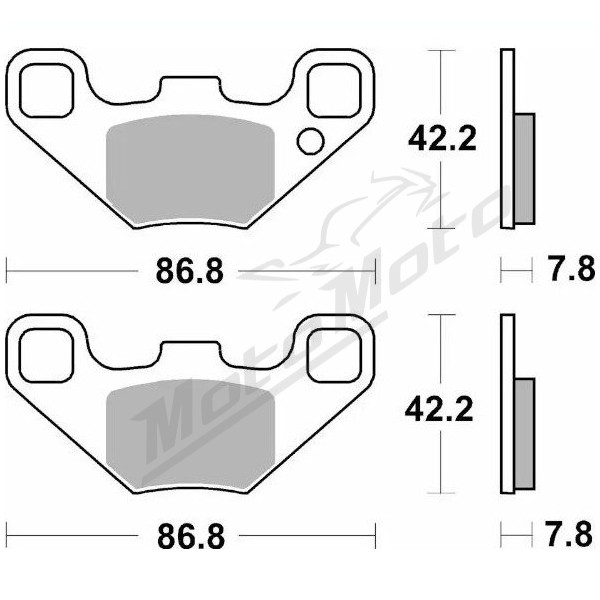 MOTO-MASTER Racing GP SinterPRO Offroad Front Brake Pads Polaris Pheonix / Ranger / RZR 170-200 10-21