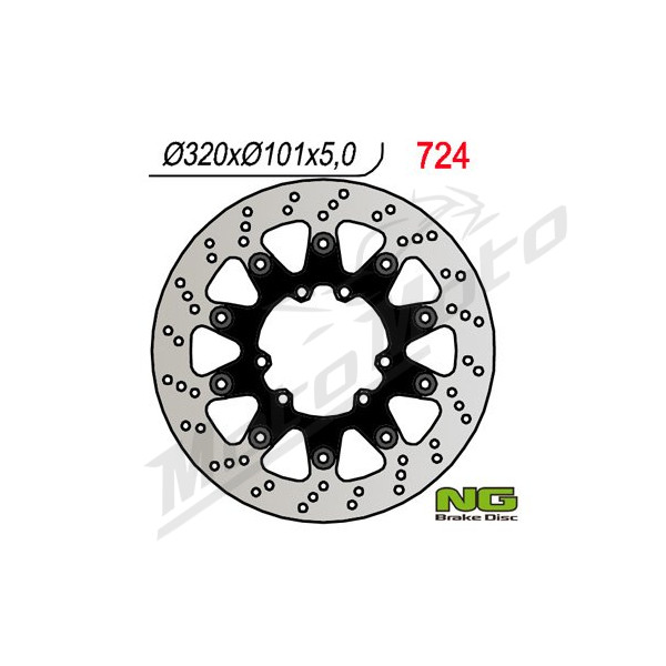 NG Priekinis plaukiojantis stabdžių diskas 320X101X5mm Honda CRF 450cc 14