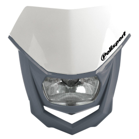 Polisport promotion halo model headlamp (halogen bulb) color white/gray