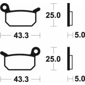 TECNIUM Racing MX/ATV Sintered Metal Brake pads MOR294 GasGas / Husqvarna / KTM 0-50cc 02-25