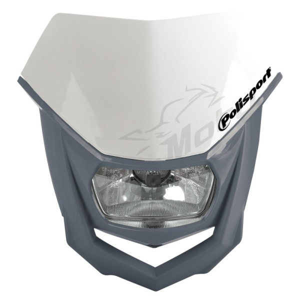 Polisport promotion halo model headlamp (halogen bulb) color white/gray
