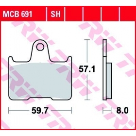 STABDŽIŲ TRINKELĖS TRW MCB691 STANDARD