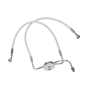 MAGNUM SHIELDING Front Lower Brake Line Kit Chrome Harley Davidson FXDL / FXDX / FXDXT / XL 883/1450 96-05
