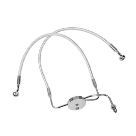 MAGNUM SHIELDING Front Lower Brake Line Kit Chrome Harley Davidson FXDL / FXDX / FXDXT / XL 883/1450 96-05