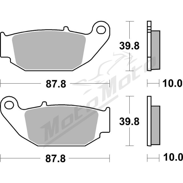 SBS HF Street 915HF Ceramic Organic Brake Pads Benelli / Honda / Suzuki 125-300cc 11-22