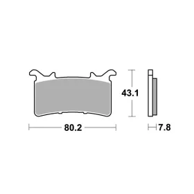 SBS Racing Priekinės stabdžių trinkelės 985RST BMW M / S 1000 21-25