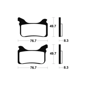 TECNIUM Racing MX/ATV Sintered Metal Brake pads - MOR342 KTM SMR 450-560cc 04-06