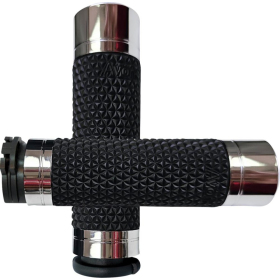 AVON GRIPS K25 Grips 25.4mm Chrome Harley Davidson FLD / FLHR / FLHT / FLST / FLTRX / FLSTF / FLHT 1340-1923 83-22