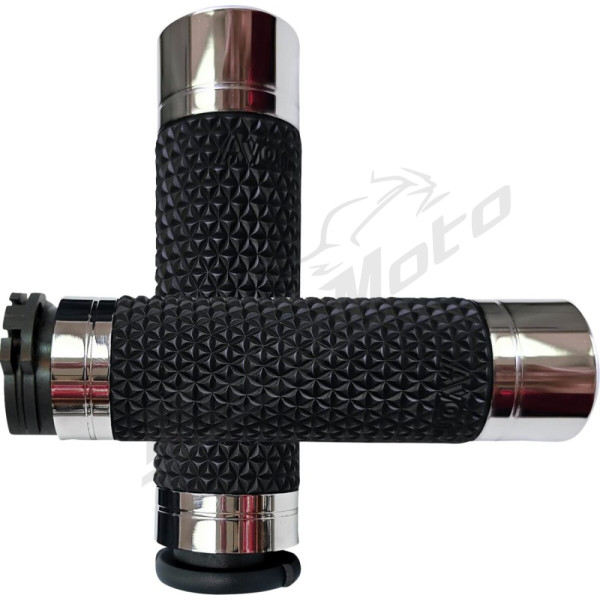 AVON GRIPS K25 Grips 25.4mm Chrome Harley Davidson FLD / FLHR / FLHT / FLST / FLTRX / FLSTF / FLHT 1340-1923 83-22