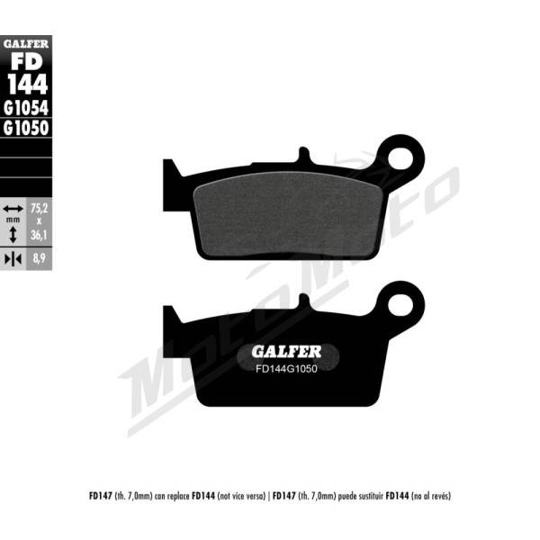 GALFER Brake Pad Organic Daelim / Honda / Kymco / Peugeot 50-400cc 91-20