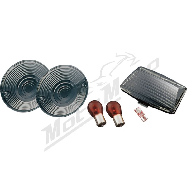 KURYAKYN Rear Turn Signal And Headlight Lens Kit Harley Davidson FLHR / FLHS / FLS / FLSTF / FLTRI 1340/1800 86-17