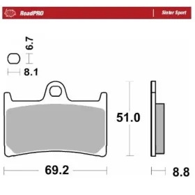 MOTO-MASTER Sinter Sport Front Brake Pads Yamaha BT / FJR / FZ6 / FZ8 / FZS / MT / XT / XSR / YZF 125-1900 89-25