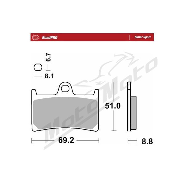 MOTO-MASTER Sinter Sport Front Brake Pads Yamaha BT / FJR / FZ6 / FZ8 / FZS / MT / XT / XSR / YZF 125-1900 89-25
