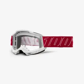 100% goggles accuri 2 redline - clear lens - red / white