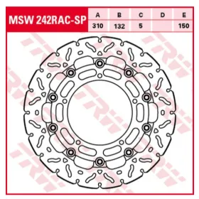 TRW Front Brake Disc Wave Yamaha YZF R6 / FZ-8 / R1 / XT 600-1200cc 04-16
