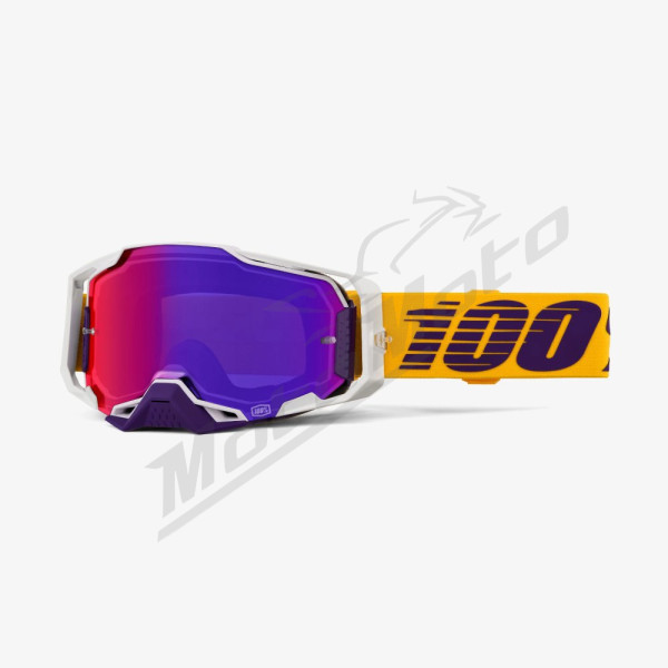 100% Armega Difenbak goggles (purple mirror lens) 