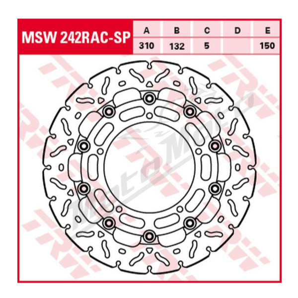 TRW Front Brake Disc Wave Yamaha YZF R6 / FZ-8 / R1 / XT 600-1200cc 04-16