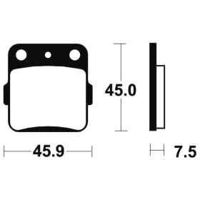 TECNIUM Racing MX/ATV Sintered Metal Brake pads Honda / Suzuki / Yamaha 150/420 84-26