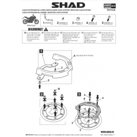 Fitting plate for tank bags CLICK system SHAD TRIUMPH TIGER/ KTM DUKE 125-1200cc 2017-2023