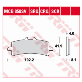 TRW KH447 sinter carbon Brake Pads Aprilia / BMW / Ducati / Honda / KTM / Triumph / MV Agusta 675-1100cc 11->