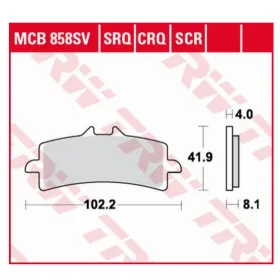 TRW KH447 sinter carbon Stabdžių Trinkelės Aprilia / BMW / Ducati / Honda / KTM / Triumph / MV Agusta 675-1100cc 11->