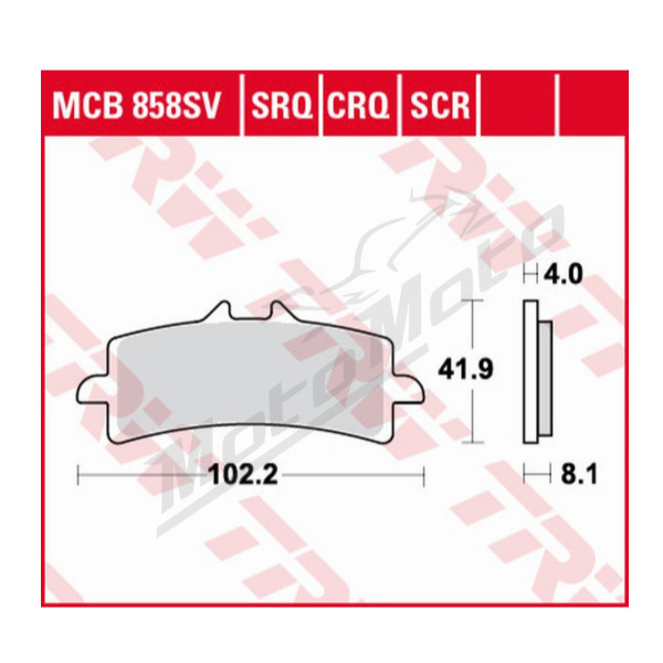 TRW KH447 sinter carbon Brake Pads Aprilia / BMW / Ducati / Honda / KTM / Triumph / MV Agusta 675-1100cc 11->