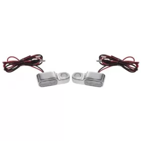 Universal turn signals LED screw-on chrome 2pcs