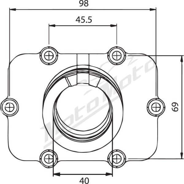KIMPEX Carburetor Mounting Flange Ski Doo Expedition / Freestyle / GSX / GTX / MX-Z / Summit 550 05-09