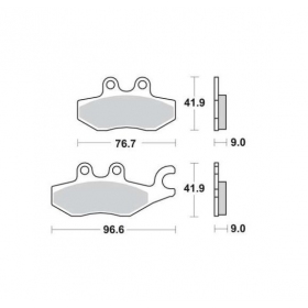 BRAKE PADS FERODO FDB2186AG / MCB771 ARGENTO