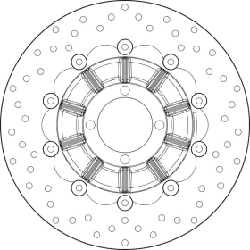 BREMBO Serie Oro apvalus plaukiojantis stabdžių diskas priekinis BMW R 650-800cc 1984-1995