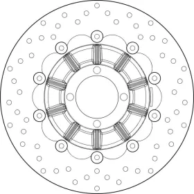 BREMBO Serie Oro Round Floating Brake Disc front BMW R 650-800cc 1984-1995