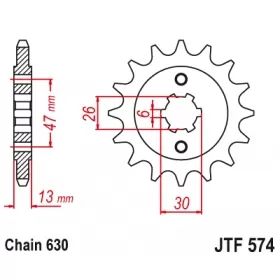Front sprocket JTF574
