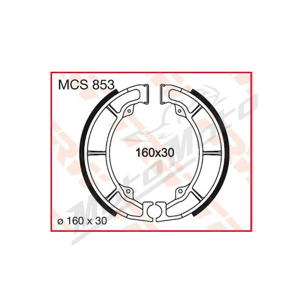 TRW Brake Shoes Kawasaki EL / EN / ER / EX / GPZ / KLF / KZ / W / Z / ZL 220-800cc 78-16