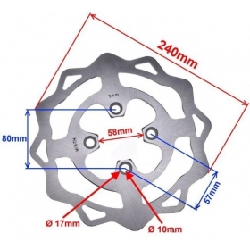 Rear brake disc SCOOTER ROMET CRS 50 / 125 Ø 240x58