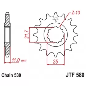 Front sprocket JTF580RB