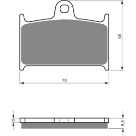 GOLDFREN stabdžių trinkelės 017 S3 Suzuki / Triumph