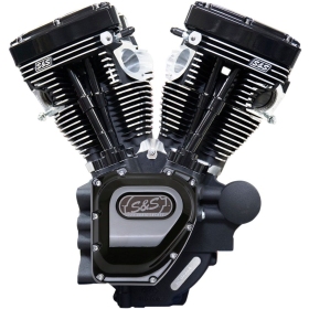 S&S CYCLE T124 Low Compression Long Block Engine Harley Davidson FLD / FLHR / FLHRC / FLHRS 1584-1800cc 07-17