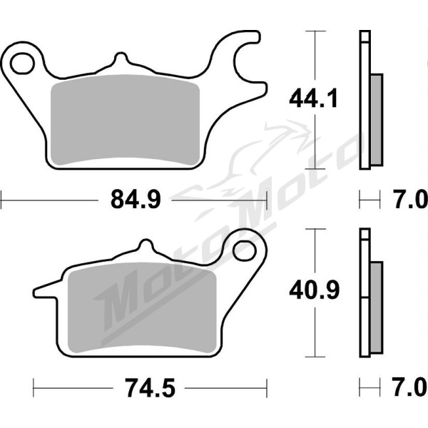 SBS HF Street 925HF Ceramic Organic Brake Pads Kawasaki Z 125cc 17-20