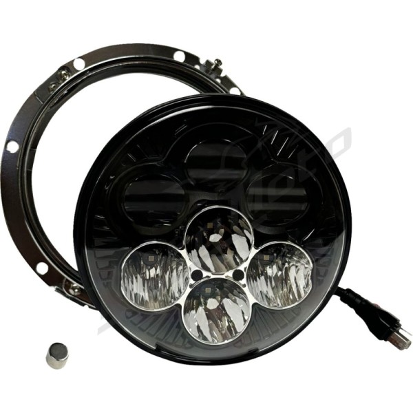 CUSTOM DYNAMICS Shark Demon™" LED Priekinis žibintas Harley Davidson FLD / FLHR 1340-1800cc 94-16
