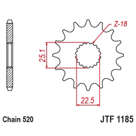 Front Sprocket JTF1185RB