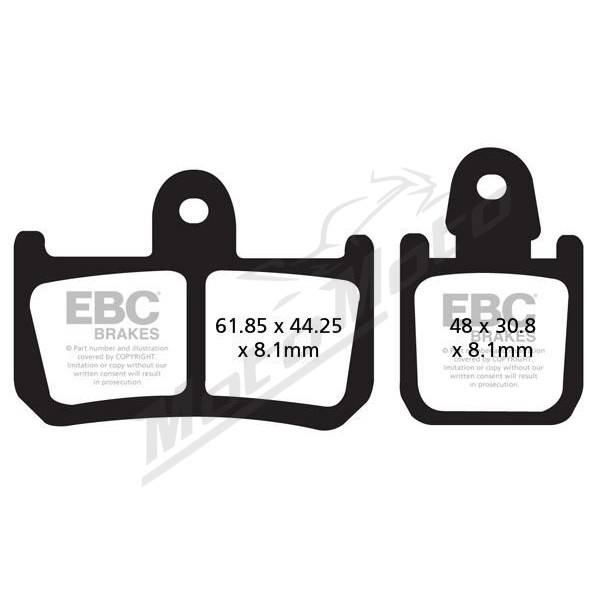 EBC FA  Organic Brake Pads YAMAHA VMX / YZF-R1 1000-1700 07-17
