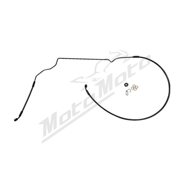 MAGNUM SHIELDING XR Apatinė priekinė stabdžių žarnelė/linija juoda Harley Davidson FLHX / FLHXSE 1923/1977 24-25