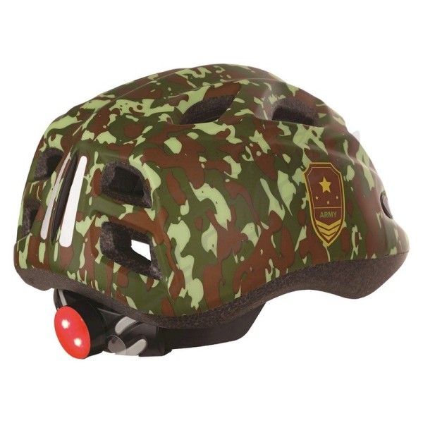 POLISPORT Helmet Junior Army with Led Light 
