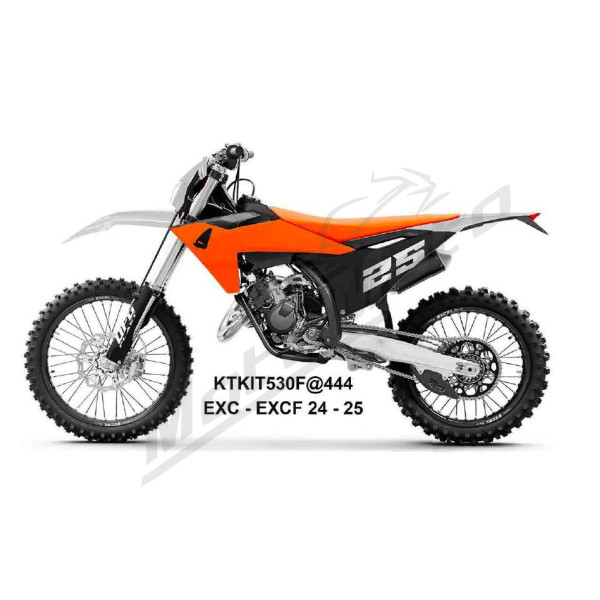 Polisport Plastic Kit White / Orange / Black KTM EXC / EXC-F 150-500cc 24-25