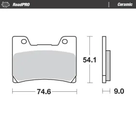 MOTO-MASTER Ceramic Front Brake Pads Yamaha FZR / TDM / VMX-12 500-1200 89-07