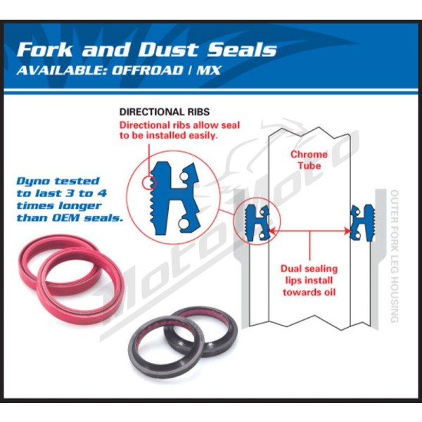 ALL BALLS Fork Dust Cover - 36x48,5x11,5 mm . Yamaha / Kawasaki / 85/750 80-26