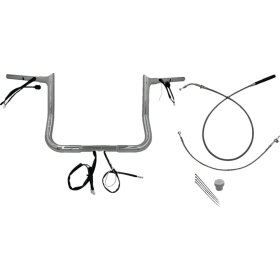 FAT BAGGERS INC. Pointed Top Handlebar Kit Chrome 91.5x30.5cm Harley Davidson FLHLT / FLHX / FLHXSE / FLHXU 1923-1977 23-26